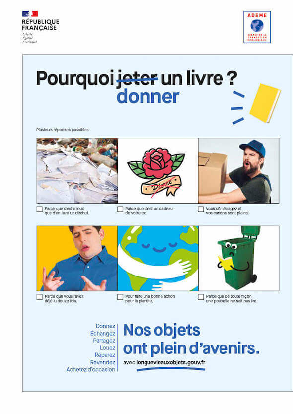 Visuel de l'annonce presse "Pourquoi donner un livre ?"