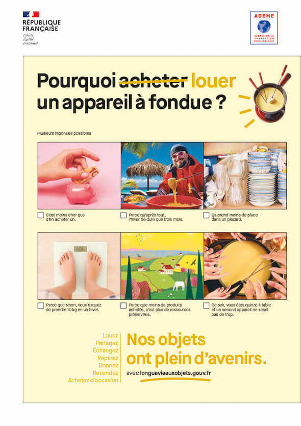 Visuel de l'annonce presse "Pourquoi louer un appareil à fondue ?"